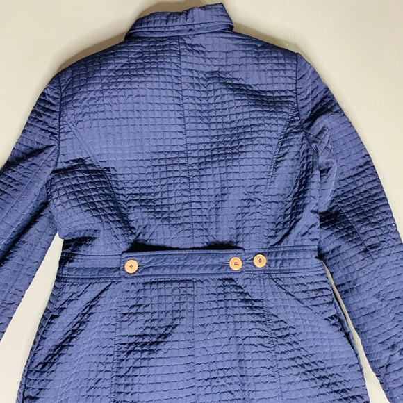 Tara Ryan Navy Blue Button-Down Coat - Picture 7 of 9